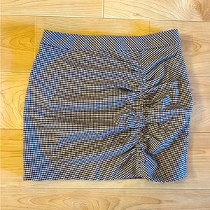 Free People Houndstooth plaid skirt